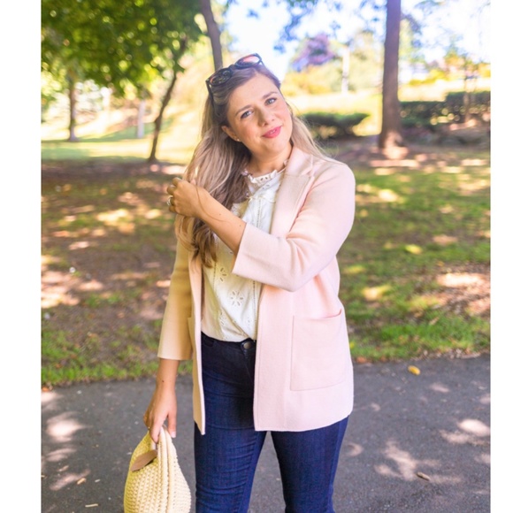 J. Crew Jackets & Blazers - J.Crew Sophie Sweater Jacket Pink Size Large